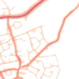 Daytime road noise heatmap for CH64 9QT