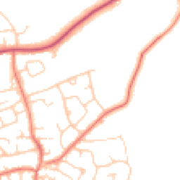 Daytime road noise heatmap for CH64 9QZ