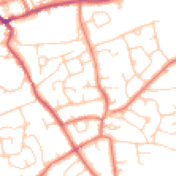 Daytime road noise heatmap for CH64 9RS