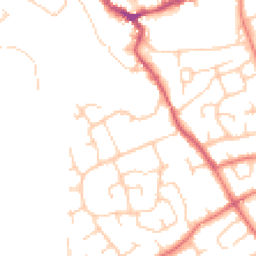 Daytime road noise heatmap for CH64 9SJ