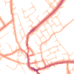 Daytime road noise heatmap for CH64 9SY