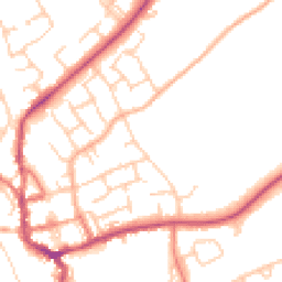 Daytime road noise heatmap for CH64 9TL