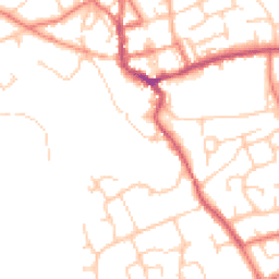 Daytime road noise heatmap for CH64 9UT