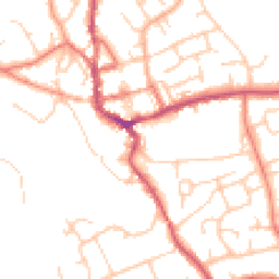 Daytime road noise heatmap for CH64 9WE