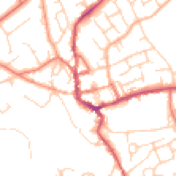 Daytime road noise heatmap for CH64 9XJ