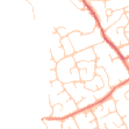 Daytime road noise heatmap for CH64 9XW