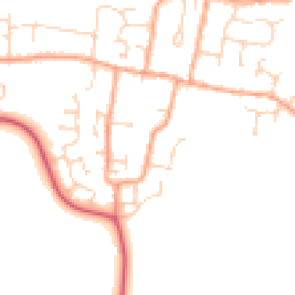 Daytime road noise heatmap for CM0 7ES