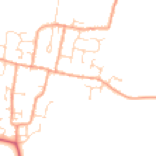 Daytime road noise heatmap for CM0 7EW