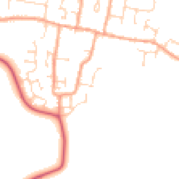 Daytime road noise heatmap for CM0 7HQ