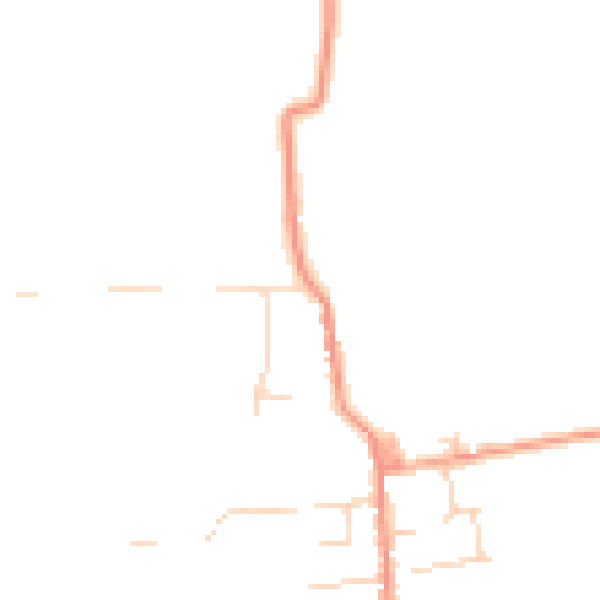 Daytime road noise heatmap for CM0 7TS