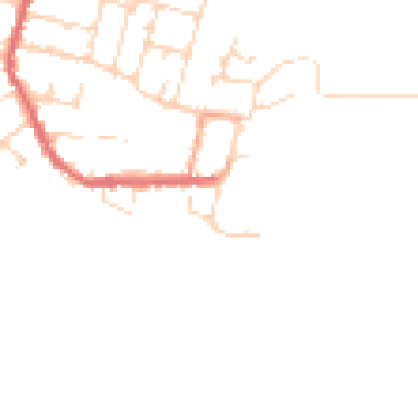 Daytime road noise heatmap for CM0 8AW