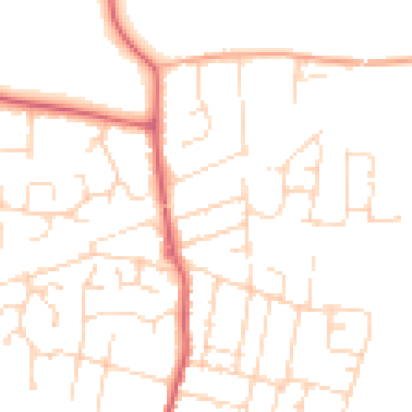 Daytime road noise heatmap for CM0 8BX