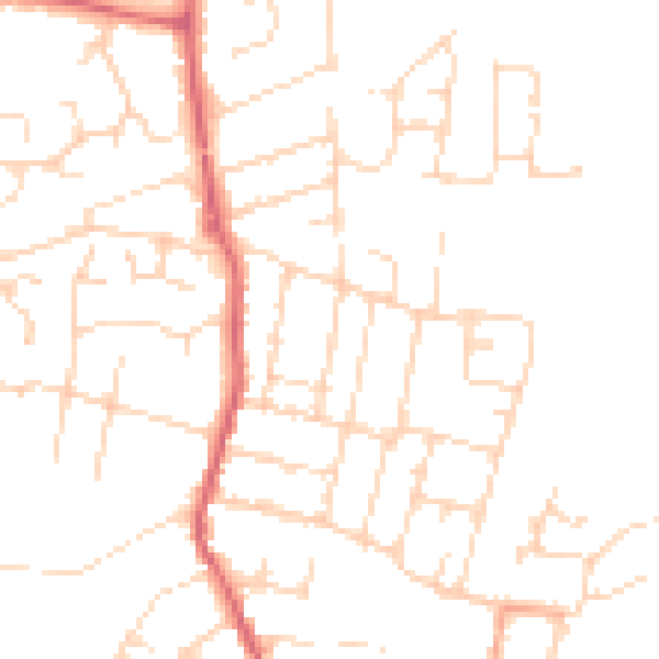 Daytime road noise heatmap for CM0 8EH