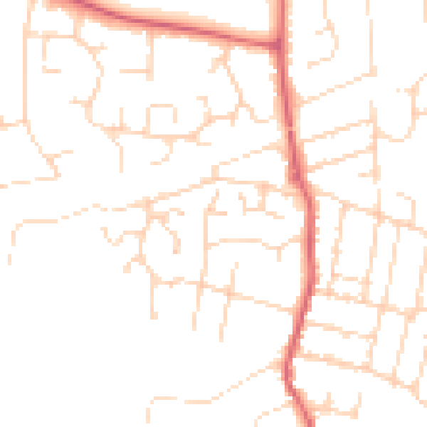 Daytime road noise heatmap for CM0 8EX