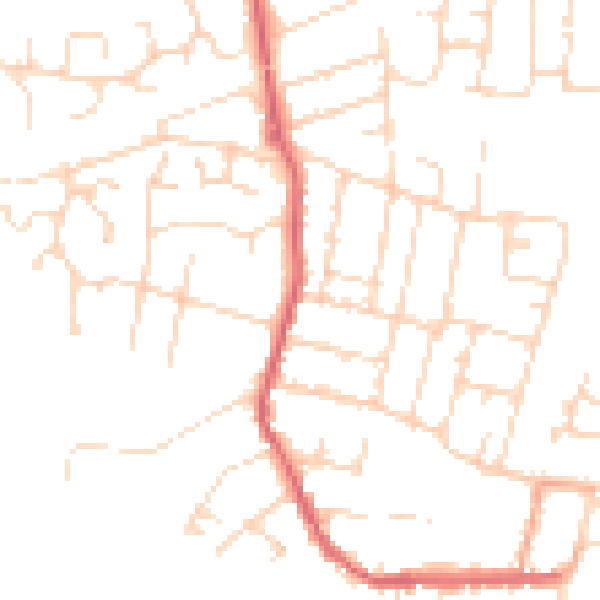 Daytime road noise heatmap for CM0 8HF