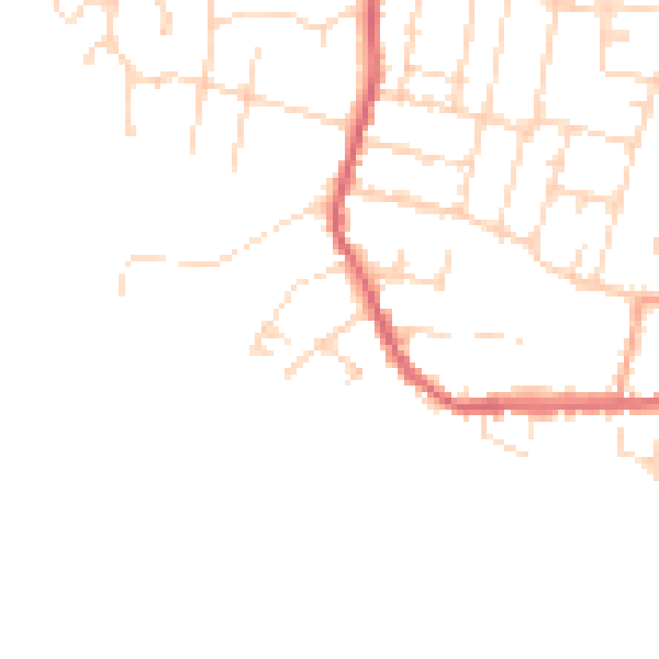 Daytime road noise heatmap for CM0 8HW