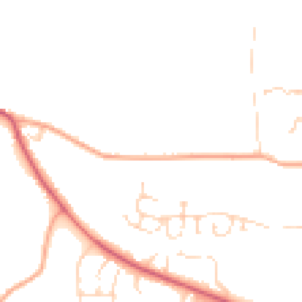 Daytime road noise heatmap for CM0 8PT