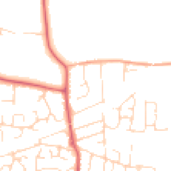 Daytime road noise heatmap for CM0 8QJ