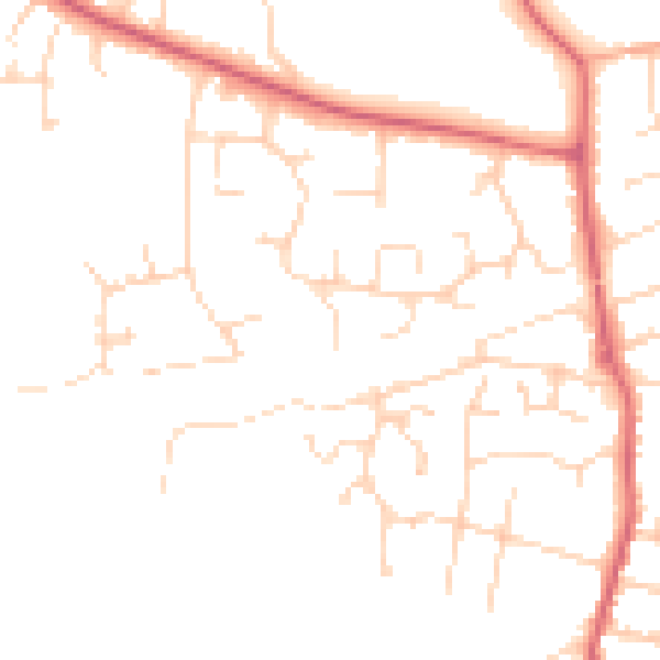 Daytime road noise heatmap for CM0 8RL