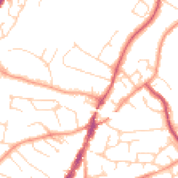 Daytime road noise heatmap for CM12 0AB