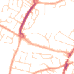 Daytime road noise heatmap for CM12 0DG
