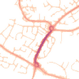 Daytime road noise heatmap for CM12 0DS