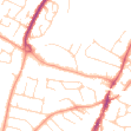 Daytime road noise heatmap for CM12 0DX