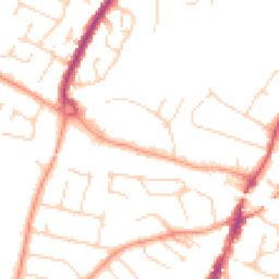 Daytime road noise heatmap for CM12 0DY