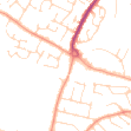 Daytime road noise heatmap for CM12 0EE
