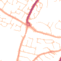 Daytime road noise heatmap for CM12 0EG