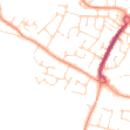 Daytime road noise heatmap for CM12 0EL