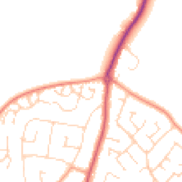 Daytime road noise heatmap for CM12 0FL