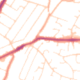 Daytime road noise heatmap for CM13 1AB