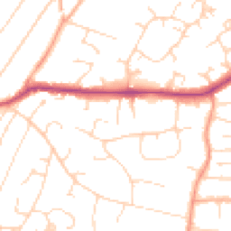 Daytime road noise heatmap for CM13 1AN