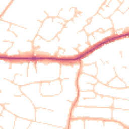 Daytime road noise heatmap for CM13 1AU