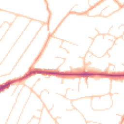 Daytime road noise heatmap for CM13 1AZ