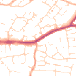 Daytime road noise heatmap for CM13 1BL