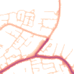 Daytime road noise heatmap for CM13 1DB