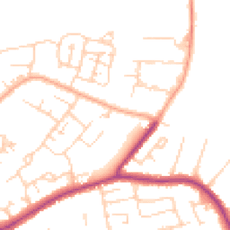 Daytime road noise heatmap for CM13 1DD