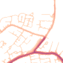 Daytime road noise heatmap for CM13 1DF