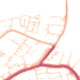 Daytime road noise heatmap for CM13 1DG