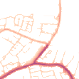 Daytime road noise heatmap for CM13 1DH