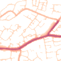 Daytime road noise heatmap for CM13 1JU