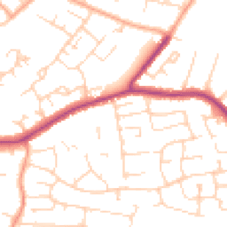 Daytime road noise heatmap for CM13 1NA