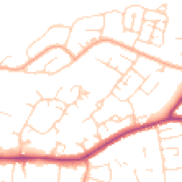 Daytime road noise heatmap for CM13 1YL