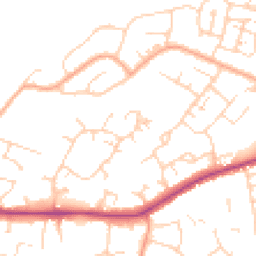 Daytime road noise heatmap for CM13 1YX