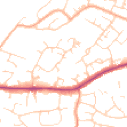 Daytime road noise heatmap for CM13 1YZ