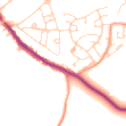 Daytime road noise heatmap for CM13 2AF