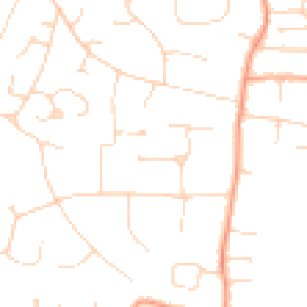 Daytime road noise heatmap for CM13 2LU