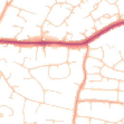 Daytime road noise heatmap for CM13 2PL